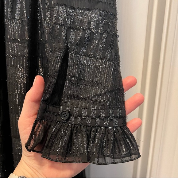 NWT Markus Lupfer Cityscape Metallic Black Dress M - Picture 6 of 9